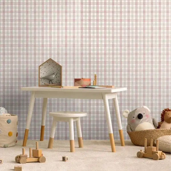 Papel pintado de cuadros en color azul Huntley Plaid T44056 - Imagen 28