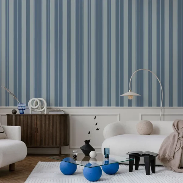 Papel pintado de rayas en color negro Norfolk Stripe T44050 - Imagen 35