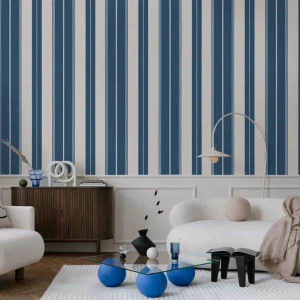 Papel pintado de rayas en color negro Norfolk Stripe T44050 - Imagen 40