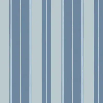 Papel pintado de rayas en color azul Norfolk Stripe T44046