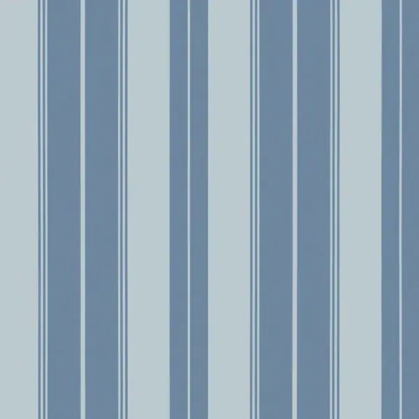 Papel pintado de rayas en color azul Norfolk Stripe T44046
