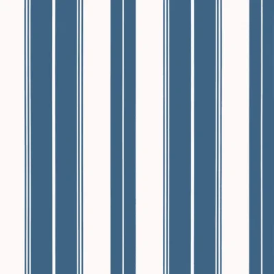 Papel pintado de rayas en color azul Norfolk Stripe T44047