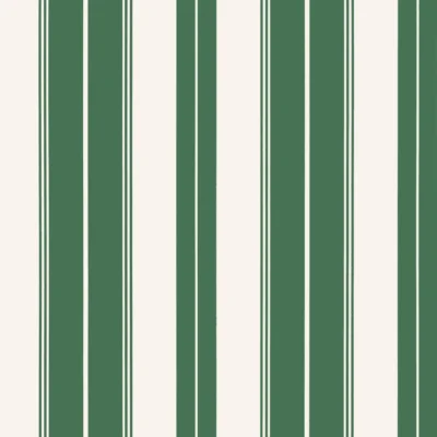 Papel pintado de rayas en color verde Norfolk Stripe T44048