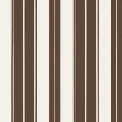 Papel pintado de rayas en color marrón Norfolk Stripe T44049