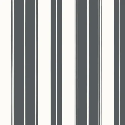 Papel pintado de rayas en color negro Norfolk Stripe T44050