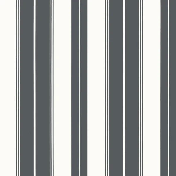 Papel pintado de rayas en color negro Norfolk Stripe T44050