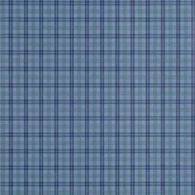 Papel pintado de cuadros en color azul Huntley Plaid T44051