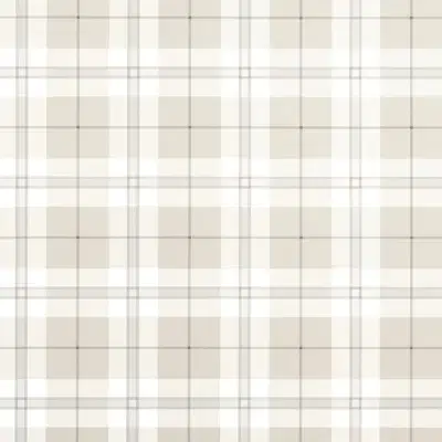 Papel pintado de cuadros en color beige Douglas Plaid T44072