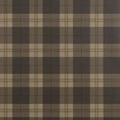 Papel pintado de cuadros en color marrón Douglas Plaid T44074