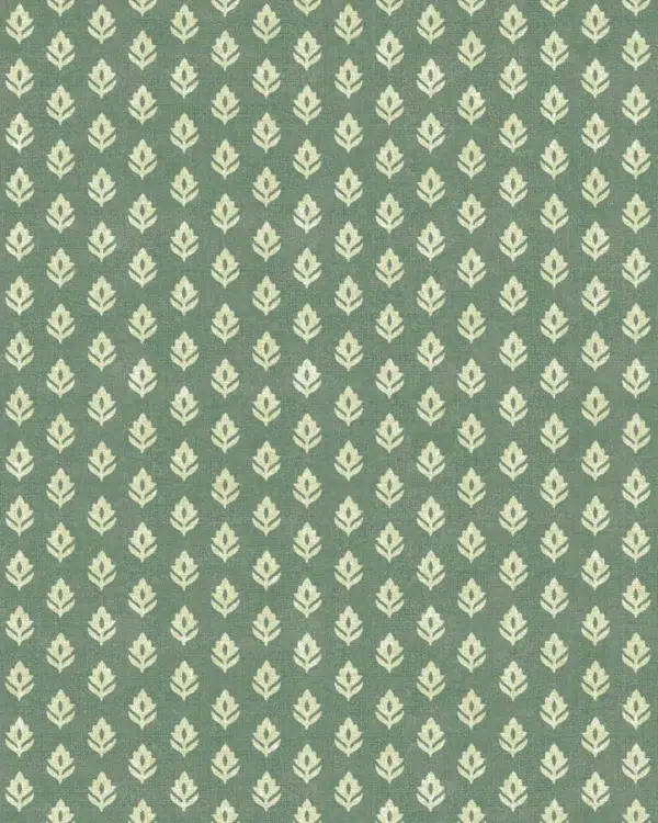 Papel pintado bicolor en color verde Clover Emerald B00306