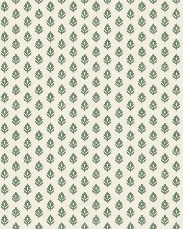 Papel pintado bicolor en color verde Clover Green B00307