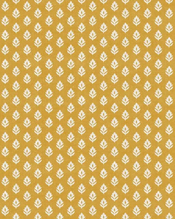 Papel pintado bicolor en color naranja Clover Mustard B00308