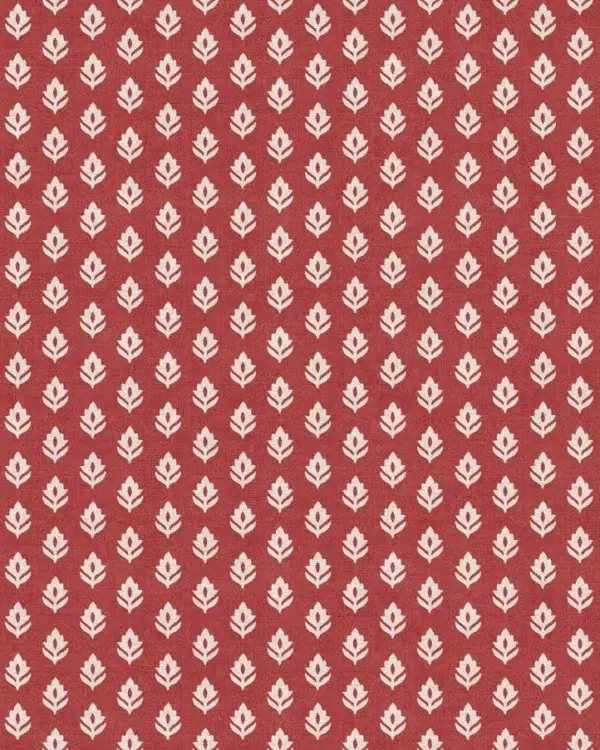 Papel pintado bicolor en color rojo Clover Vermillon B00312
