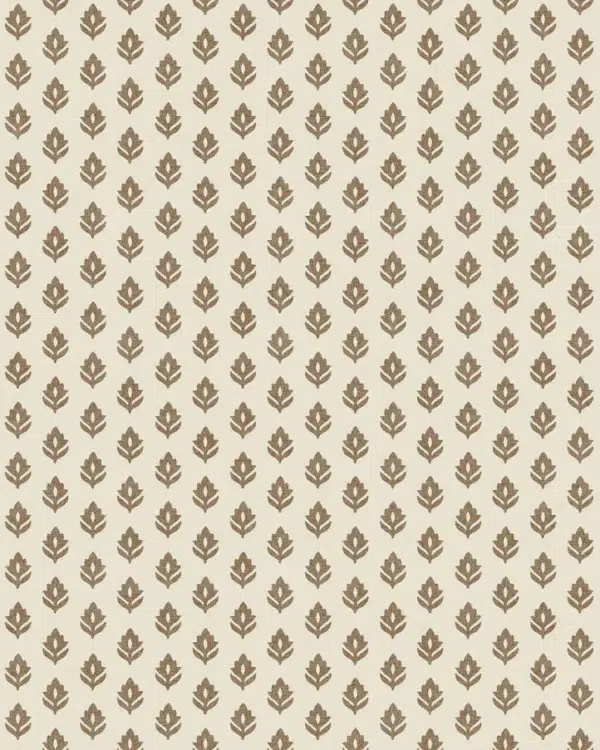 Papel pintado bicolor en color marrón Clover Cacao B00317