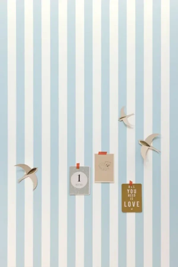 Papel pintado de rayas en color azul Little Lines 104036145 - Imagen 18