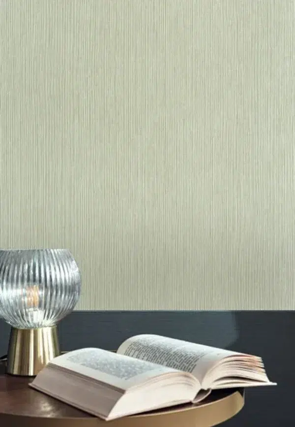Papel pintado falso liso en color verde Sisal 106017300 - Imagen 8