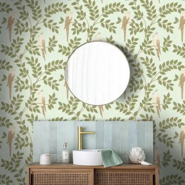 Papel pintado de hojas en color verde Equateur 106527162 - Imagen 3