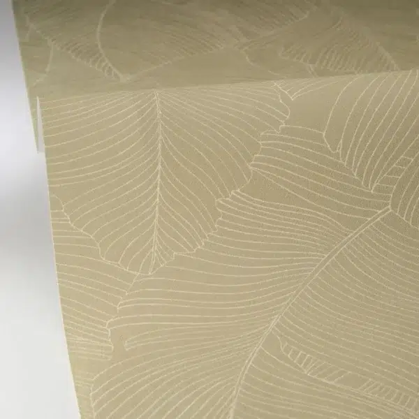 Papel pintado de hojas en color beige Vegetalia 106502017 - Imagen 7