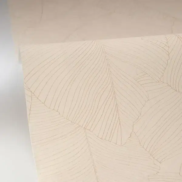 Papel pintado de hojas en color beige Vegetalia 106502017 - Imagen 3