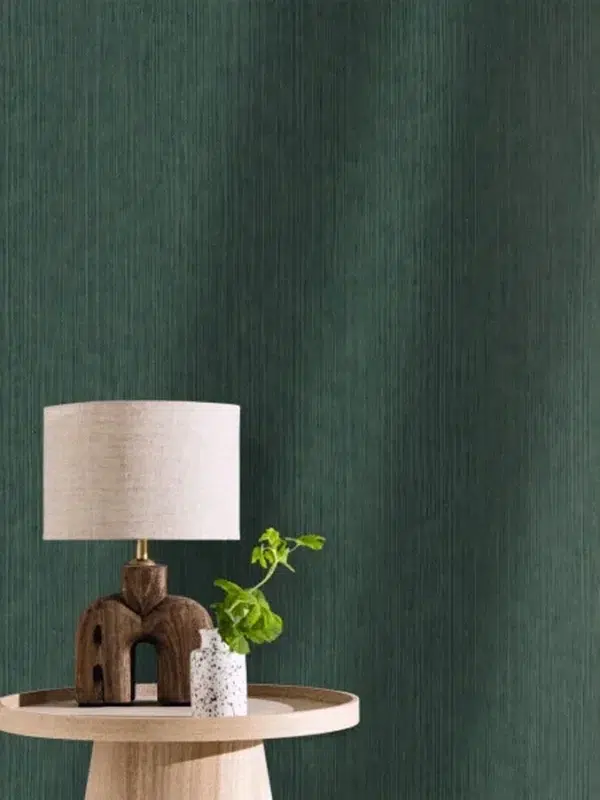 Papel pintado falso liso en color verde Sisal 106017300 - Imagen 9