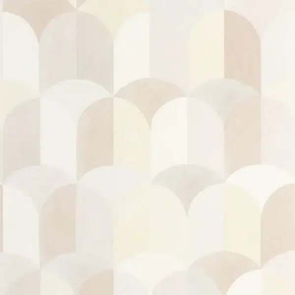 Papel pintado de mosaico - azulejo en color beige Bandol 105441199