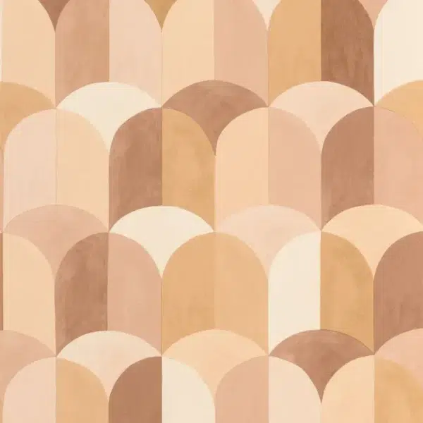Papel pintado de mosaico - azulejo en color marrón Bandol 105448465