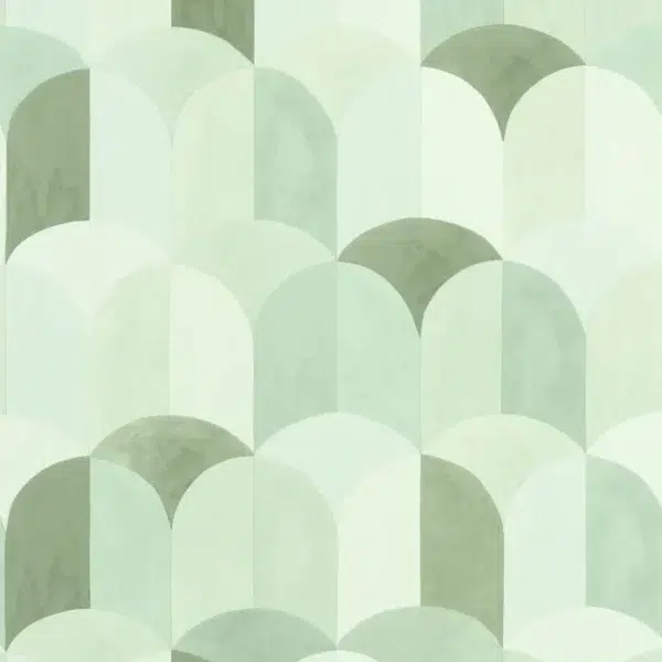 Papel pintado de mosaico - azulejo en color verde Bandol 105447776