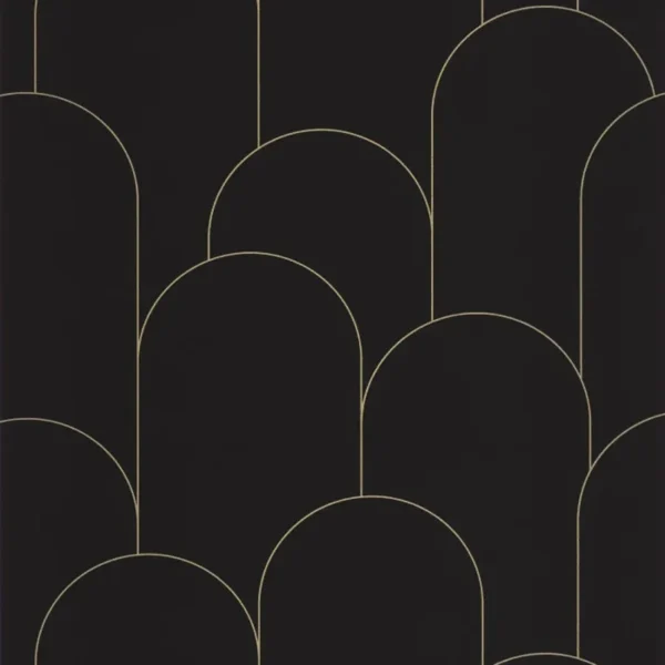 Papel pintado de mosaico en color negro Ornament 105289020