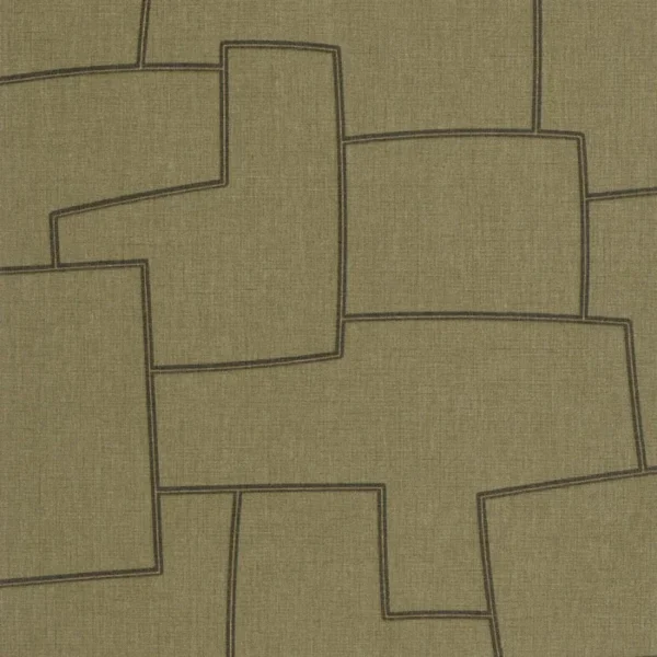 Papel pintado abstracto en color verde Inca 201127575
