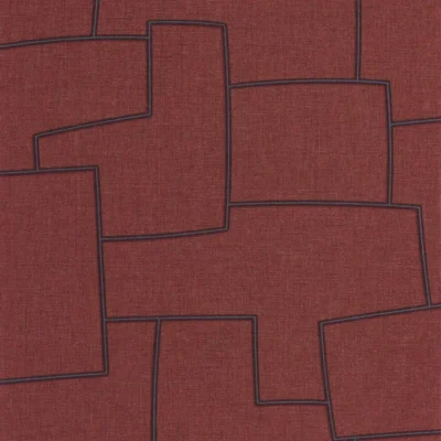 Papel pintado abstracto en color rojo Inca 201128778