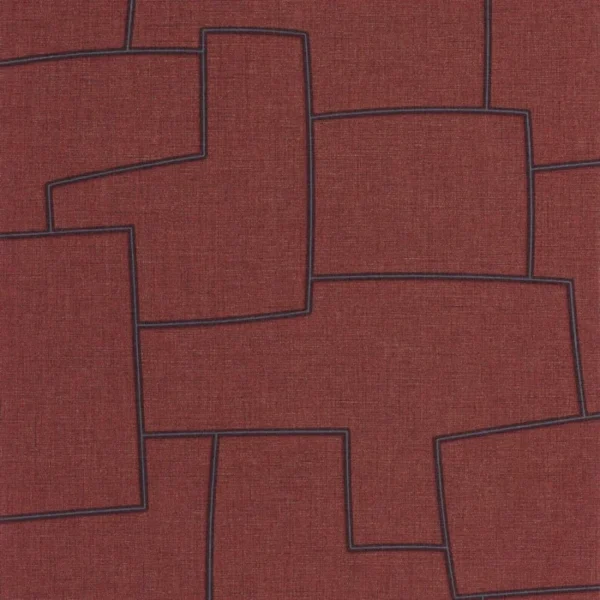 Papel pintado abstracto en color rojo Inca 201128778