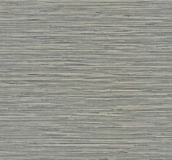 Papel pintado símil fibras naturales en color gris Eagle River Horizon Grey WS71410