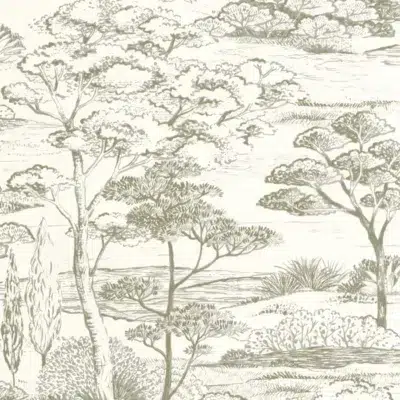 Papel pintado de Toile de Jouy en color beige Littoral 200936400