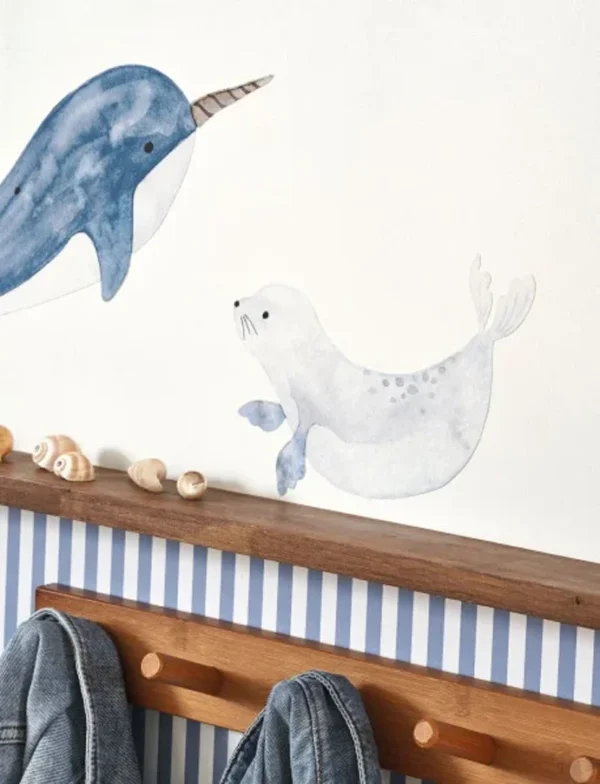 Mural de papel pintado en color azul Sea Life Spray Up 200896505 - Imagen 4