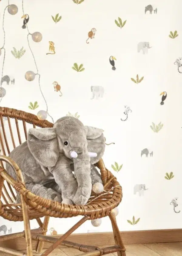 Papel pintado de animales en color verde Companions of the Jungle 200777474 - Imagen 3