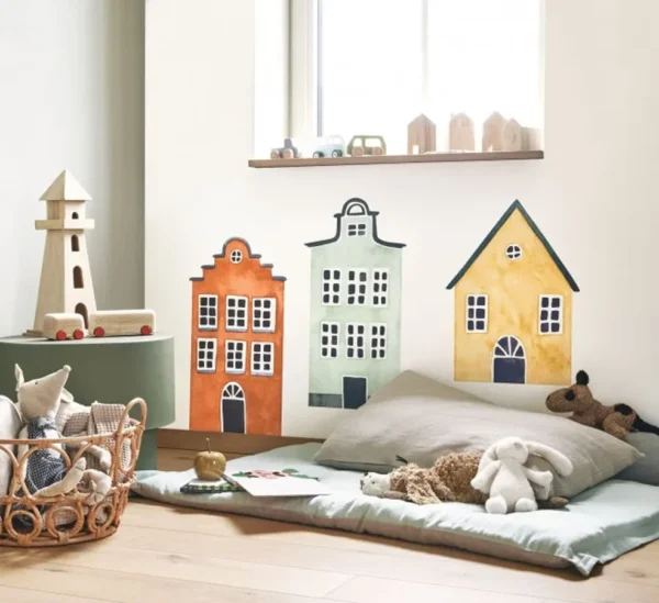 Mural de papel pintado en multicolor Little Houses Spray Up 200908720 - Imagen 3