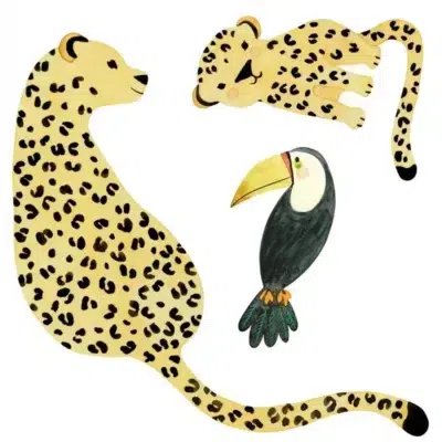 Mural de papel pintado en color amarillo Wild Life Spray Up 200882992