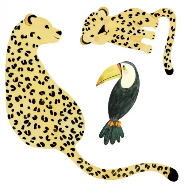Mural de papel pintado en color amarillo Wild Life Spray Up 200882992