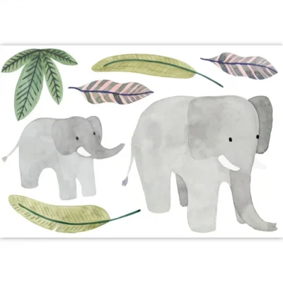Mural de papel pintado en multicolor Elephants march Spray Up 201019797
