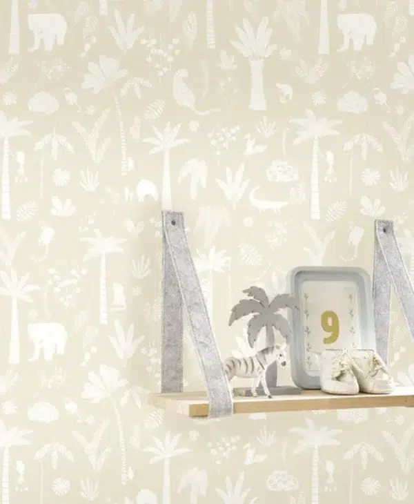 Papel pintado palmeras en color beige Poetic Jungle 200761221 - Imagen 3