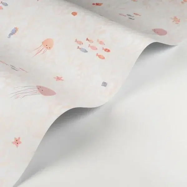 Papel pintado de animales marinos en color rosa Companions of the Sea 200814323 - Imagen 3