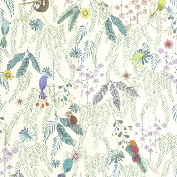 Papel pintado de hojas en multicolor Tropical Forest 200757447