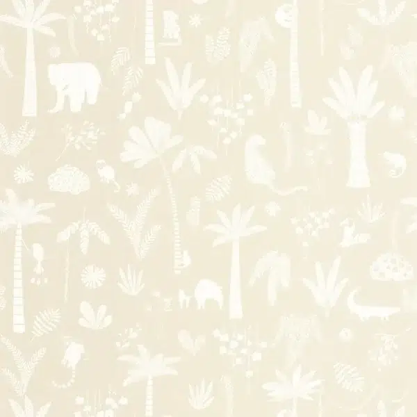 Papel pintado palmeras en color beige Poetic Jungle 200761221