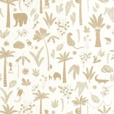 Papel pintado palmeras en color marrón Poetic Jungle 200762606