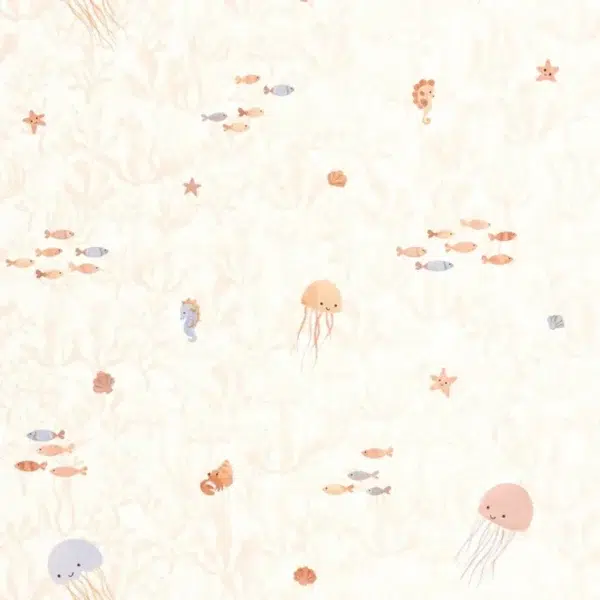 Papel pintado de animales marinos en color rosa Companions of the Sea 200814323