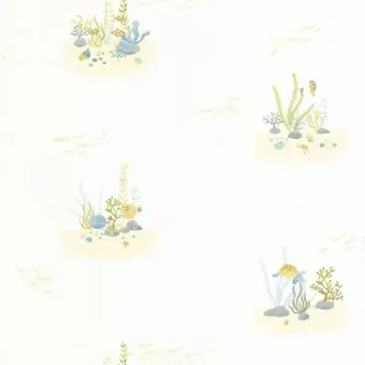Papel pintado de corales en color verde Coral Reef 200826404