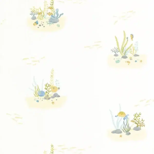 Papel pintado de corales en color verde Coral Reef 200826404
