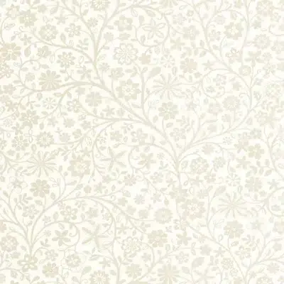 Papel pintado estampado floral en color beige Poetic Flowers 200831313