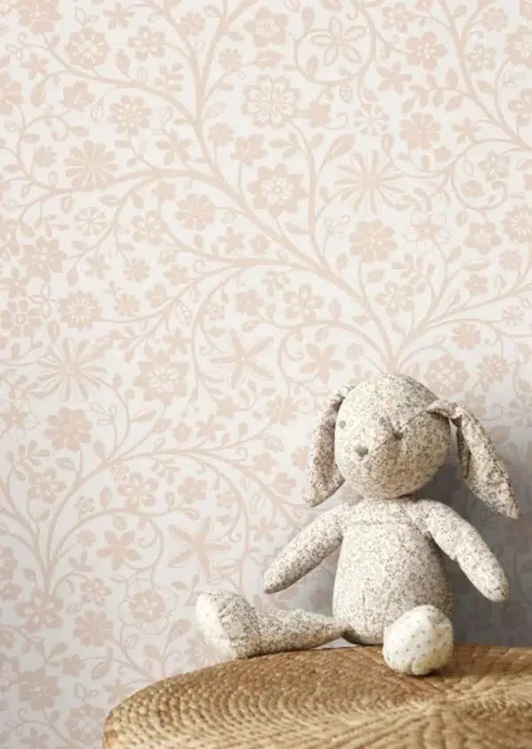 Papel pintado estampado floral en color beige Poetic Flowers 200831313 - Imagen 5