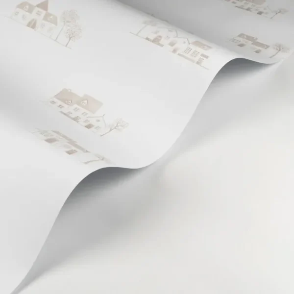 Papel pintado de estampado en color beige Walk in the Village 200841221 - Imagen 3